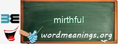 WordMeaning blackboard for mirthful